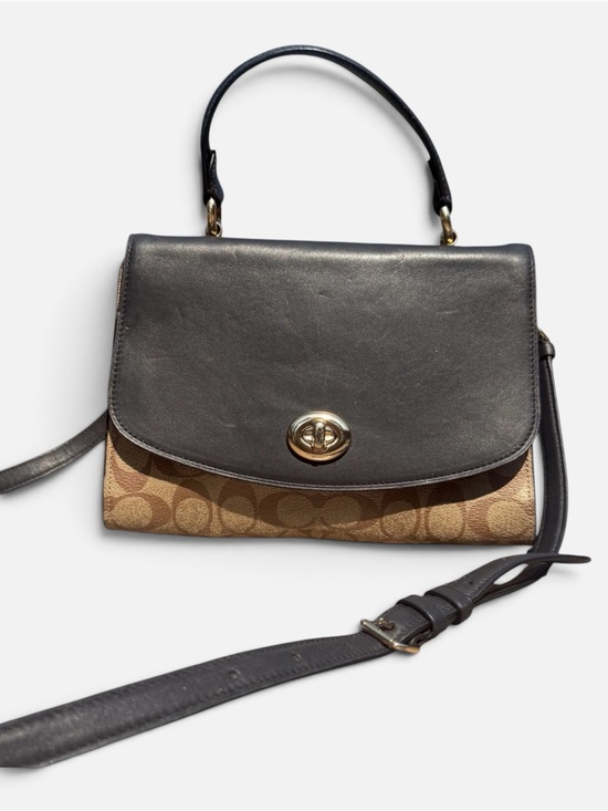 Coach Handbags - Coach Tilly Top Handle Satchel (Model F76620) in Signature Canvas and Leather.